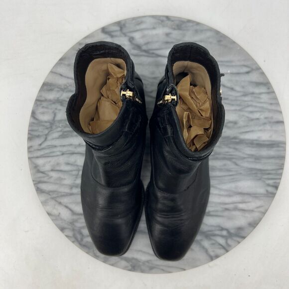 Jimmy Choo Mitchell Flat Strap Ankle Boots Women 36 Black Leather Buckle Accent - Picture 8 of 14